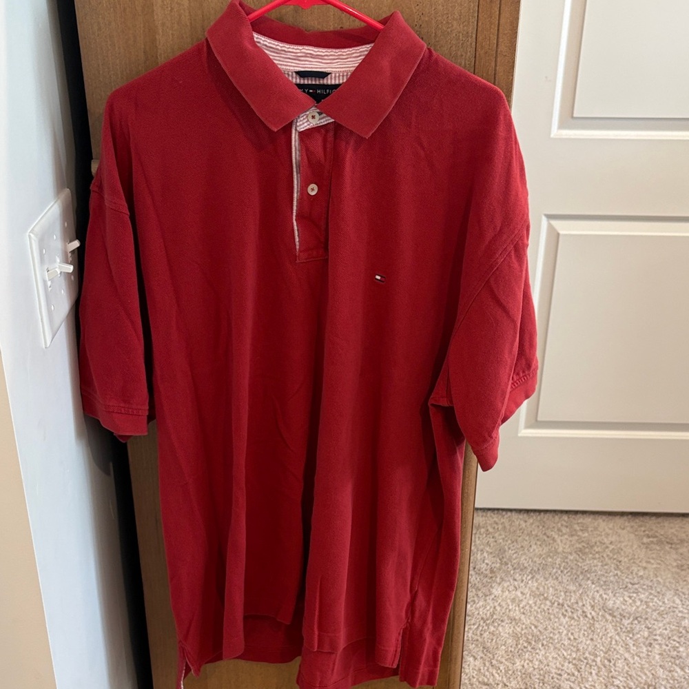 Tommy Hilfiger Men's Classic Red Polo